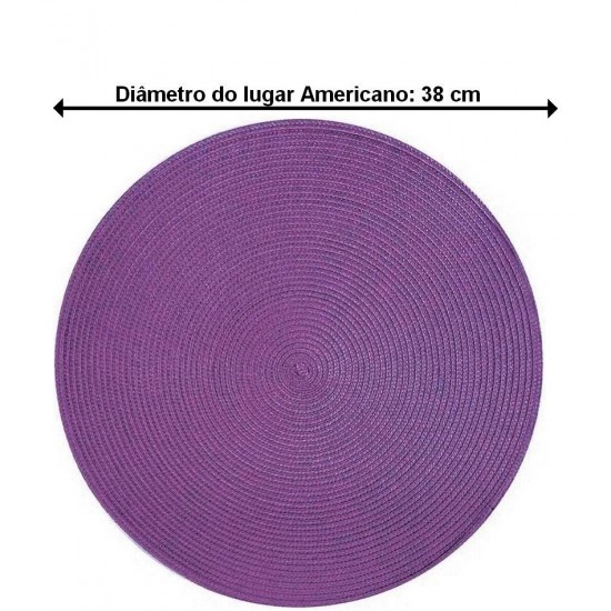 Lugar Americano 38cm Redondo Lilás Tyft